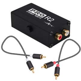 CybNemo RCA Ground Loop Isolator Noise Filter Hum Eliminator 2 Channels RCA Audio Signal Isolator Aluminum Shell for Home Stereo System Speaker Car Audio Player
