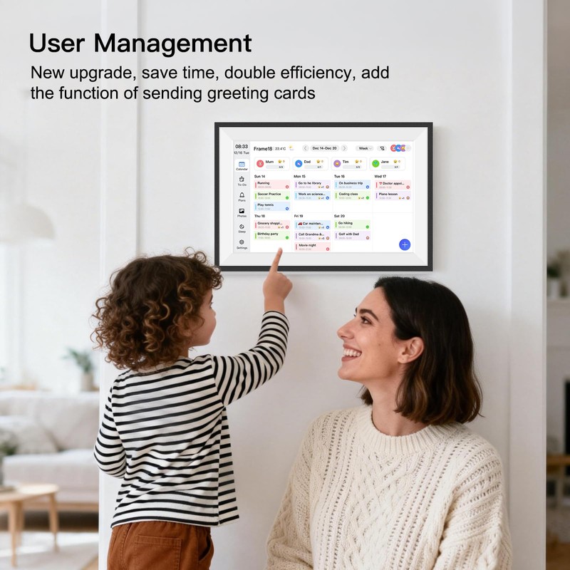 Fotocube 10.1" Digital Calendar Wall Planner Chore Charts and To