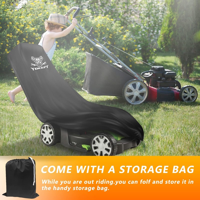 Tokept Push Lawn Mower Cover, All Season Waterproof Outdoor Protector,