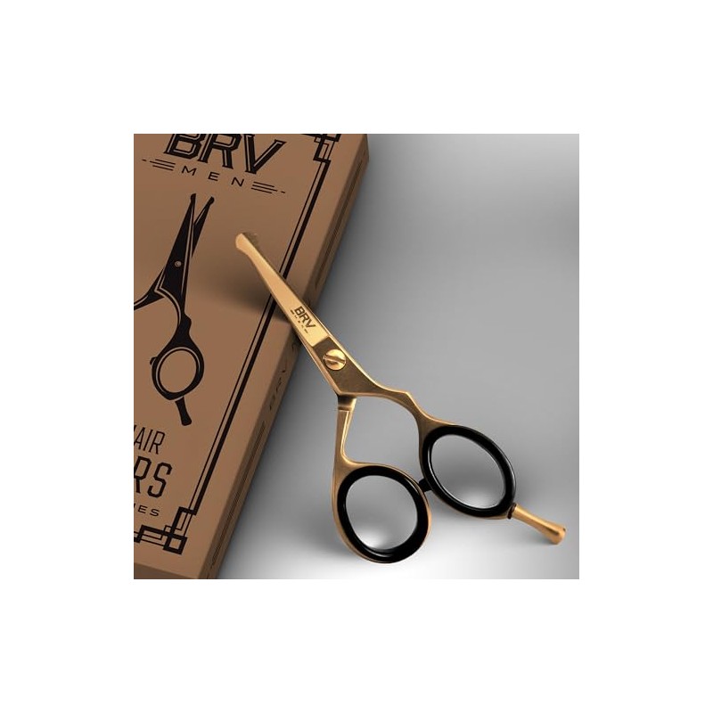 BRV MEN 4.25" Small Finish Rounded Tip Scissors for Men