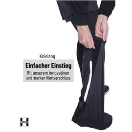 HOCK Unisex Bicycle Rain Gaiters with Reflectors - Knee-Length Gaiters Overshoes 100.0% Waterproof - Bicycle Rain Cover for Men and Women - M