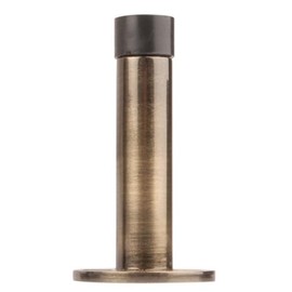 DIRECT DOOR HANDLES® Projecting Door Stop Antique Brass 64mm for Skirting or Wall Mounted Face Fix with Screws