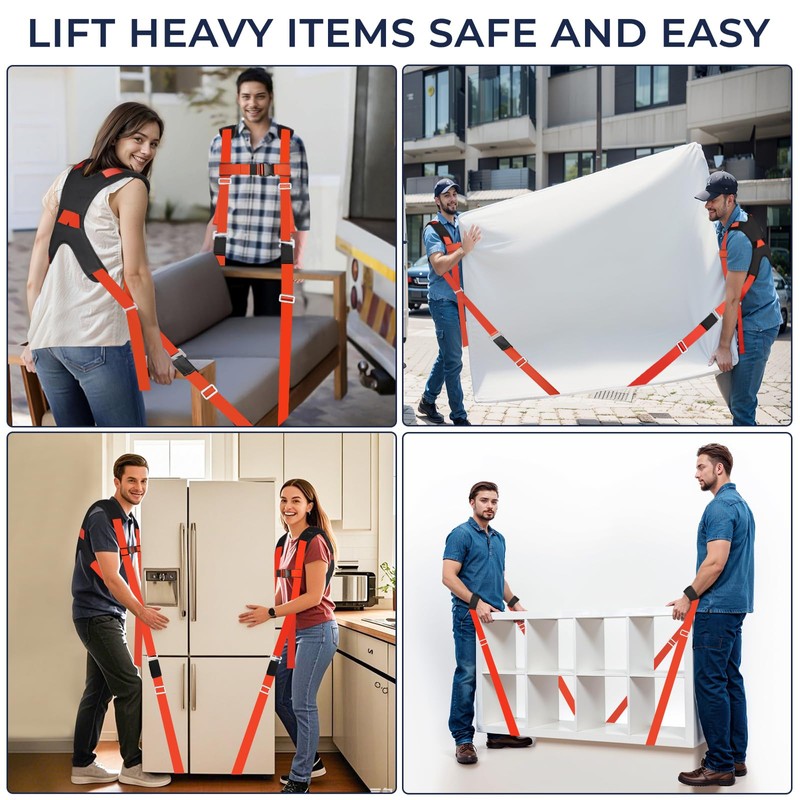 Ytonet Moving Straps, Lifting Straps for Move Furniture, 2-Person Shoulder