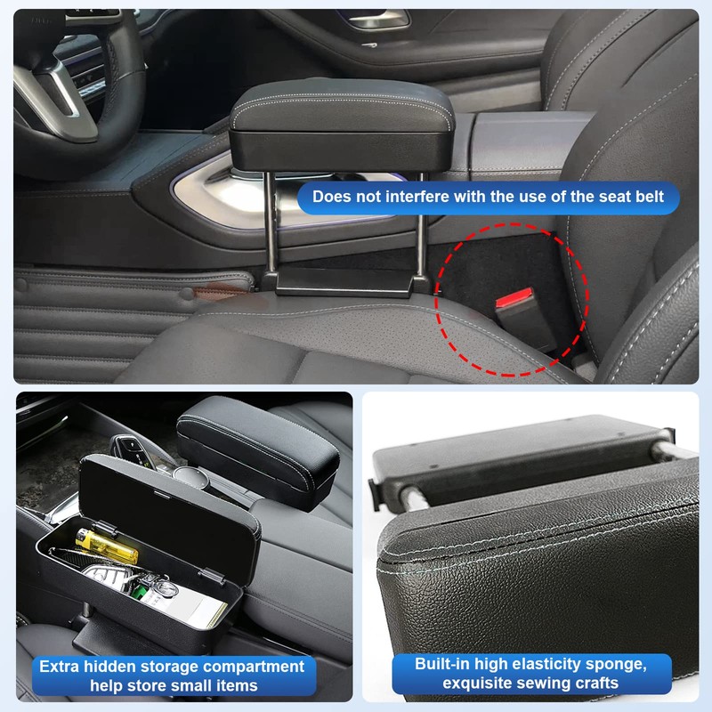 CDEFG Armrest Support Elbow Rest Pad Armrest Extender, Console Storage