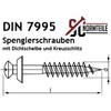 Spengler Screws with Sealing Washer 20 mm Cross Head 4.5