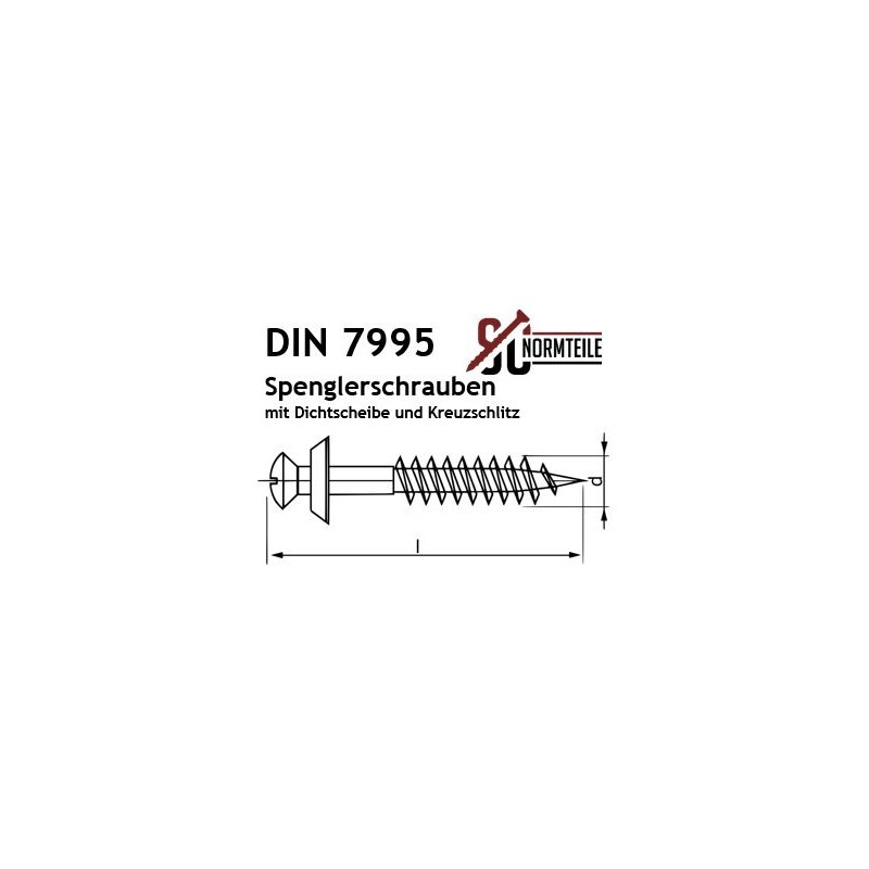 Spengler Screws with Sealing Washer 20 mm Cross Head 4.5