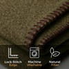 Wool Camping Blanket – 70% Wool Heavy-Duty Military Style Throw,