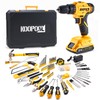 Tool Box Set: Cordless 21V Power Drill Tool Kit with