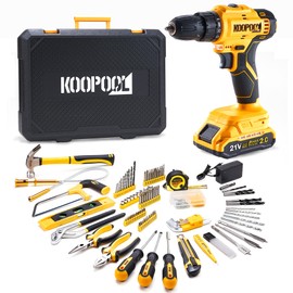 Tool Box Set: Cordless 21V Power Drill Tool Kit with Battery, Electric Drill Driver for Men, Home Hand Repair Basic Toolbox Tools Sets, Drills Case