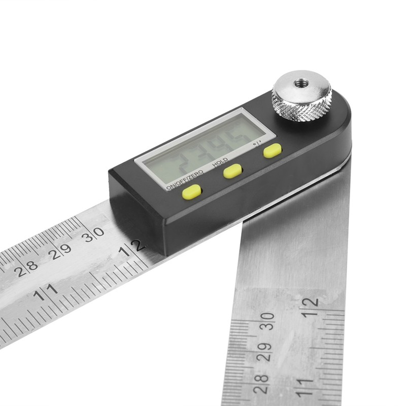 0-300mm Stainless Steel Electronic Protractor Digital Goniometer Angle Finder Miter