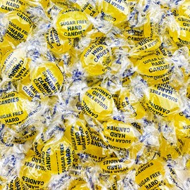 Sugar Free Lemon Drops | 1-Pound Pack | Sugar Free Hard Candy Individually Wrapped | Lemon Candy for Office Bowls, Snacking, and Sharing | Nostalgic Treat