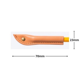 Shinko Seiki HE-201CA Pencil Cap, Genuine Leather, L, Camel