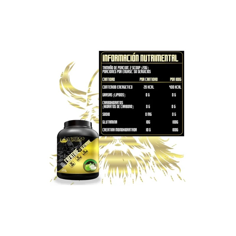 Creatina Glutamina 1kg Vikingo Varios Sabores
