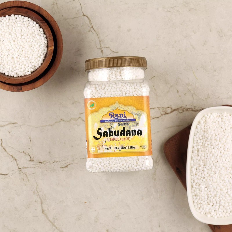 Rani Sabudana (Tapioca / Sago) Pearls 48oz (3lbs) 1.36kg Bulk