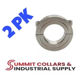 SUMMIT COLLARS 1” Inch Stainless Steel Double Split Shaft Collar (Qty 2) FREE ship