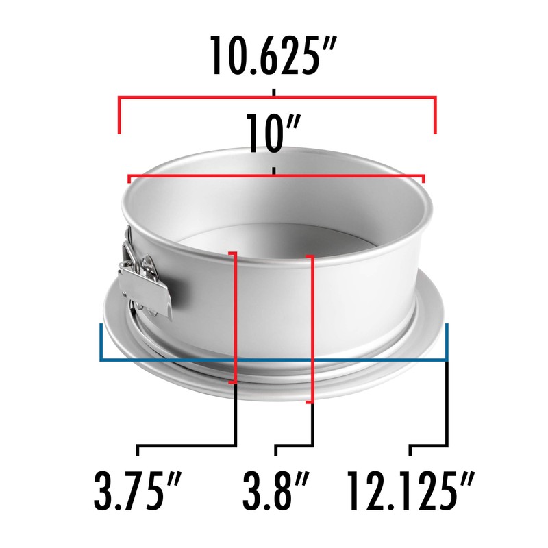 Fat Daddio's Round Springform Pan, 3 inch high - 10"