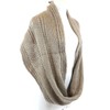 Boutique Collection Shimmery Metallic Mocha Beige Cable Knit Chunky Infinity