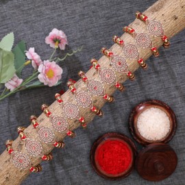 Set of 12 Rakhi for Brother Rakhi Thread Bracelet for Bhai Bhabhi Bhaiya Veera Raksha Bandhan Rakhi Set Dora Bracelets with for Brother Sister Indian Traditional Raksha Bandhan Festival