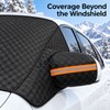 Car Windshield Cover for Ice and Snow - Black Front