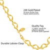 LIFETIME JEWELRY Flat Heart Link Anklet for Women 24k Gold