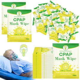 Swiffen 300 Pcs CPAP Mask Wipes Bulk Individually Wrapped Single Use CPAP Mask Wipes Citrus Scent CPAP Mask Cleaning for Full Face, Nasal Masks Travel Sleep Supplies Accessories