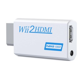 Wii to HDMI Converter, Wii to HDMI Converter, Wii HDMI Adapter, Wii to HDMI 1080p 720p Connector 3.5mm Video and Audio Output - Support all Wii Display Modes, NTSC Compatible Wii, Wii U, HDTV