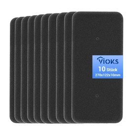 VIOKS 10x Dryer Filter Set Replacement for Candy 40006731 270 x 122 mm Filter Sponge for Hoover Dryer Heat Pump Dryer VTH 980NA1TX / VTH 980NA2T