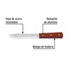 Pretul CUCH-M60, Cuchillo cebollero, mango de madera, 6"