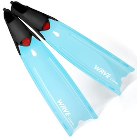 Full Pocket Long Blade Diving Fins for Freediving and Spearfishing Free Dive Fins, Designed and Made in Hong Kong (Blue, 7.0-8)