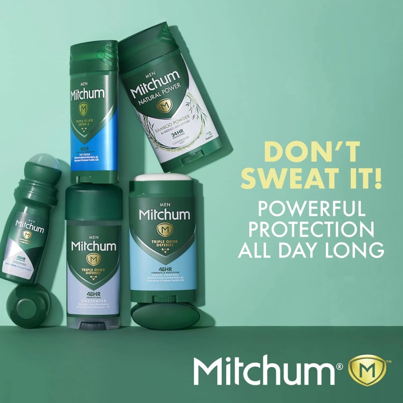 Mitchum Men'S Deodorant, Antiperspirant Stick, Triple Odor Defense 48 Hours