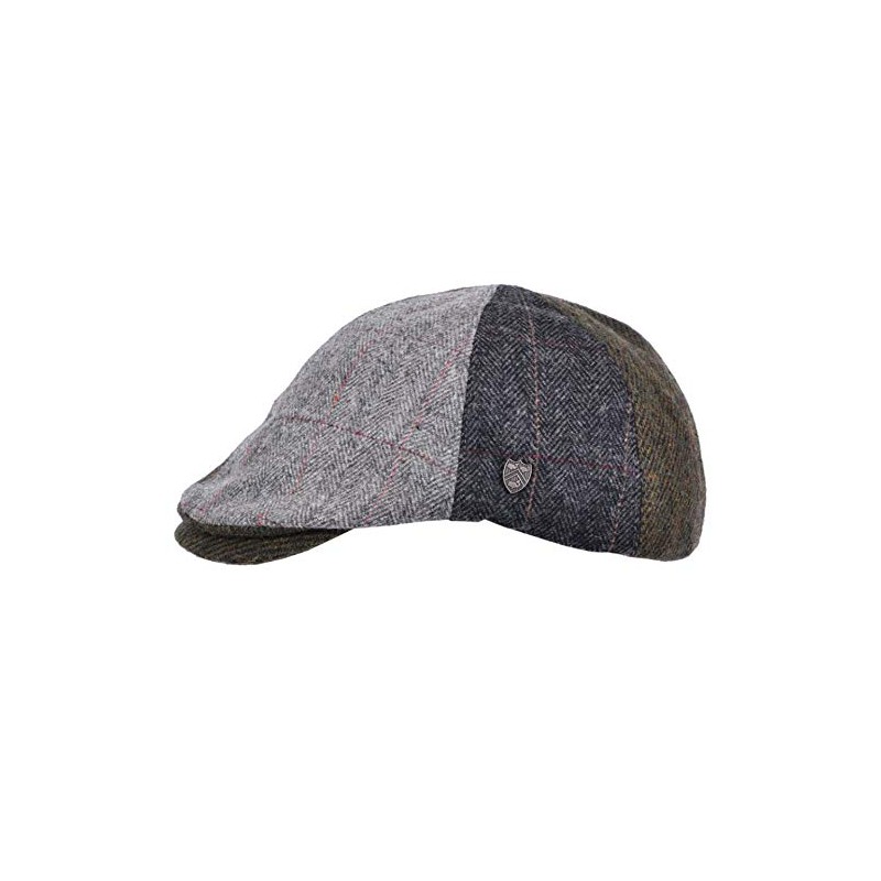 GFM® Hats Wool Blended Flat Cap Hat (Multi Patch (XS503),