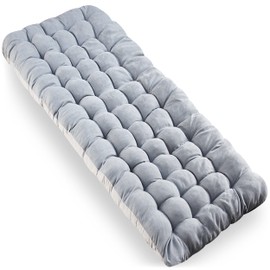 Zone Tech Outdoor Camping Cot Pads Mattress - Classic Gray Premium Quality Comfortable Thicker Cotton Sleeping Cot Lightweight Waterproof Bottom Pad Mattress for Adult, Kid (1-Pack)
