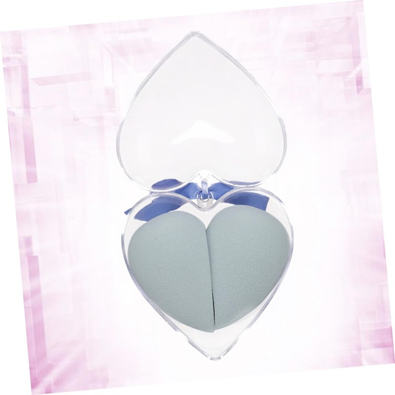 IWOWHERO Heart Shape Makeup Sponge Set Wet Dry Dual Purpose