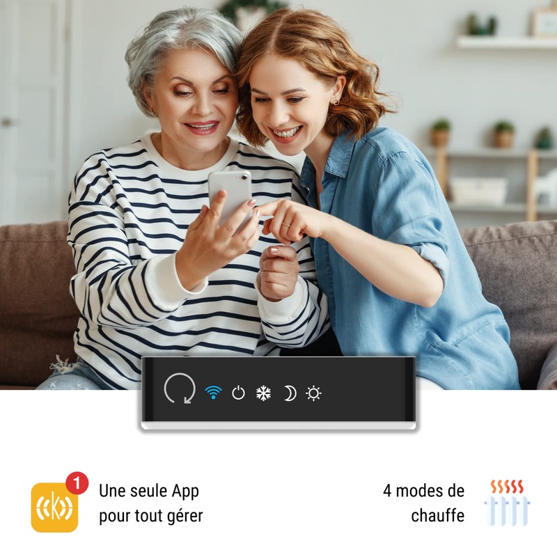 Konyks eCosy 2 Pack Connected Controllers for Electric Radiators Compatible