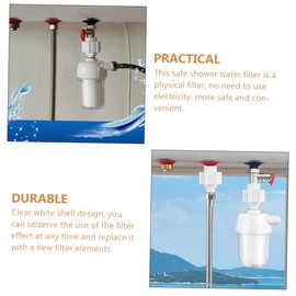 LALAFINA Washing Machine Shower Water Filter System Durable Material Reduces Sediment Scale for Kitchen Bathroom More High Performance Water Purifier