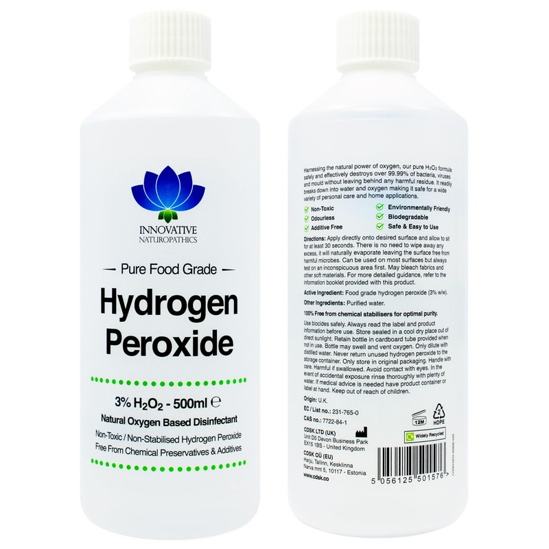 Innovative Naturopathics Food Grade Hydrogen Peroxide - Purest Grade 3%