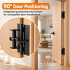 Black Spring-Loaded Door Hinge for Door Hardware Replacement – 4-Inch