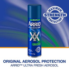 Arrid Arrid XX Extra Extra Dry Ultra Clear Aerosol Antiperspirant Deodorant, Ultra Fresh ,Twin Pack, 6 Ounce (Pack of 2) Packaging May Vary