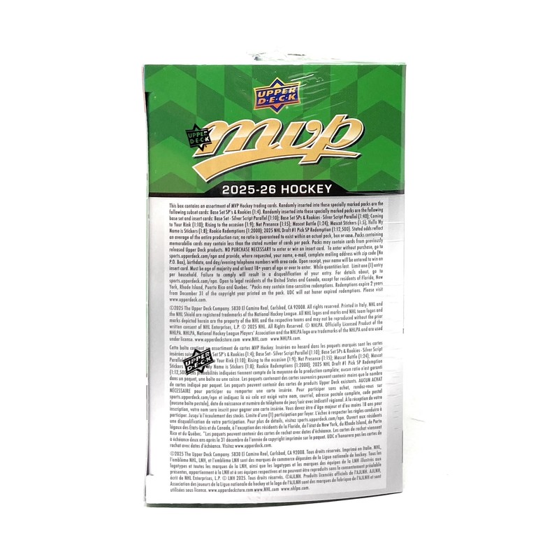 2025-26 Upper Deck MVP Hockey Blaster Box