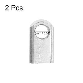 sourcingmap Gas Spring End Fitting M8 Female Thread 8mm Hole Dia A3 Steel 2pcs