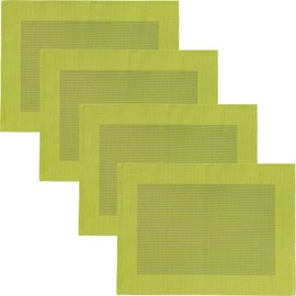 Erwin Müller Lisbon Place Mats Washable Apple Green 33 x 45 cm Pack of 4