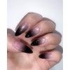 Blackpink two-tone magnet gra nail tips - Long Square /