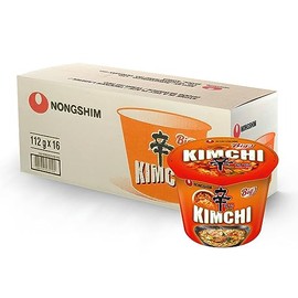 Nongshim Big Bowl Kimchi Bowl Noodle Soup 112g (16 Bowls)