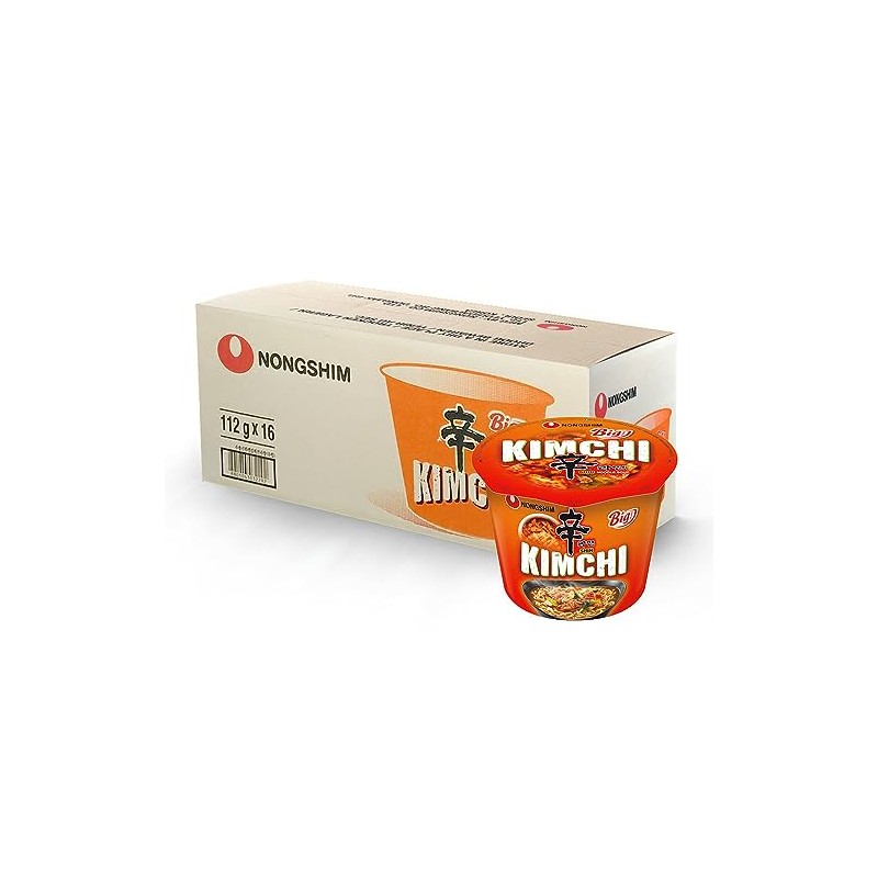 Nongshim Big Bowl Kimchi Bowl Noodle Soup 112g (16 Bowls)