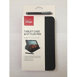 Verizon Ellipsis 8 Android Tablet Case and Stylus Pen - Black - in Retail Packaging