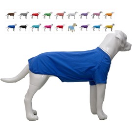 Lovelonglong Pet Clothing Dog Costumes Basic Blank T-Shirt Tee Shirts for Medium Large Dogs Blue XXXL