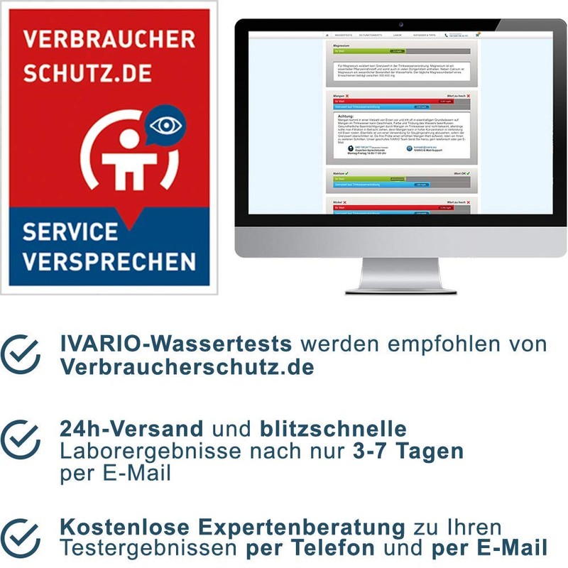 Laboratory water test combination (19-in-1) for drinking water, expert analysis