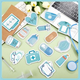 Thenshop 15 Pack Mini Funny Nurse Sticky Notes 450 Sheets Nursing Essentials Gifts Medical Themed Notepad Assorted Pads Self Stick Memo for Hospital Doctor Office Supplies