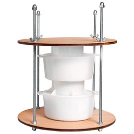 Wooden cheese press diameter 11.2 in and 2 cheese making forms 45 oz Pressure up to 50 Pounds colorless