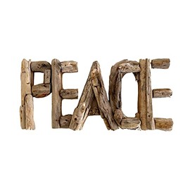 OMA Driftwood Peace Wall Decor Vintage Driftwood Decor For Home Hand Crafted Peace Wall Pediment Driftwood Boho Farmhouse Decor